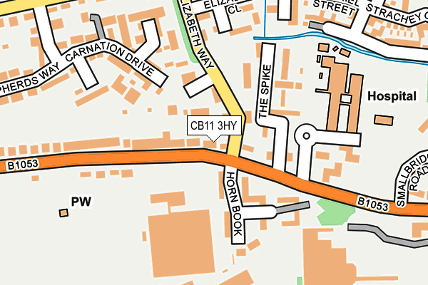 CB11 3HY map - OS OpenMap – Local (Ordnance Survey)