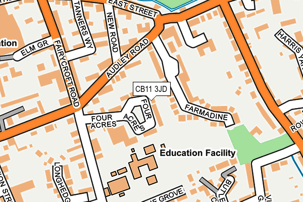 CB11 3JD map - OS OpenMap – Local (Ordnance Survey)