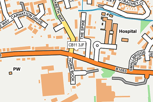CB11 3JF map - OS OpenMap – Local (Ordnance Survey)