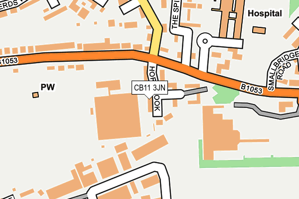 CB11 3JN map - OS OpenMap – Local (Ordnance Survey)