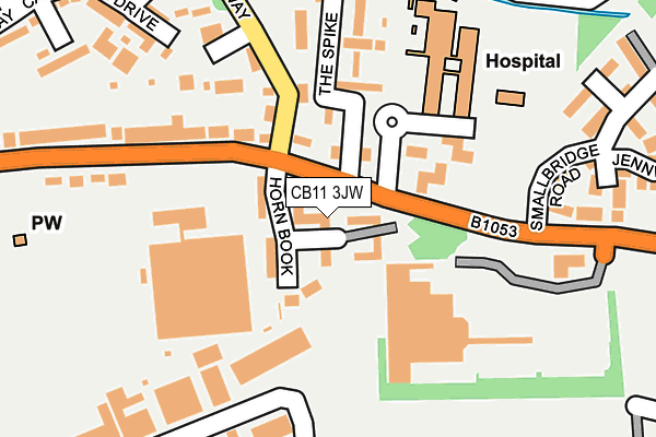 CB11 3JW map - OS OpenMap – Local (Ordnance Survey)
