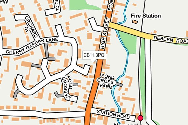CB11 3PQ map - OS OpenMap – Local (Ordnance Survey)