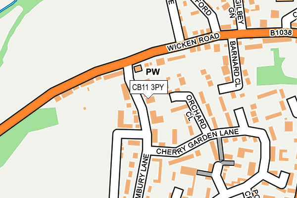 CB11 3PY map - OS OpenMap – Local (Ordnance Survey)