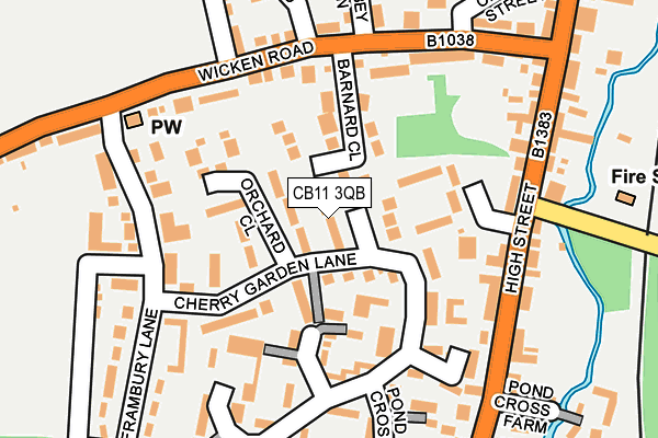 CB11 3QB map - OS OpenMap – Local (Ordnance Survey)