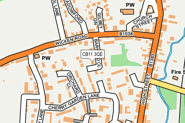 CB11 3QE map - OS OpenMap – Local (Ordnance Survey)