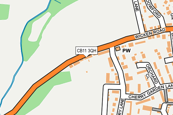 CB11 3QH map - OS OpenMap – Local (Ordnance Survey)