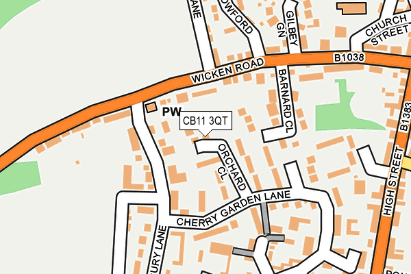 CB11 3QT map - OS OpenMap – Local (Ordnance Survey)