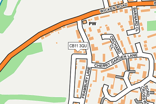 CB11 3QU map - OS OpenMap – Local (Ordnance Survey)