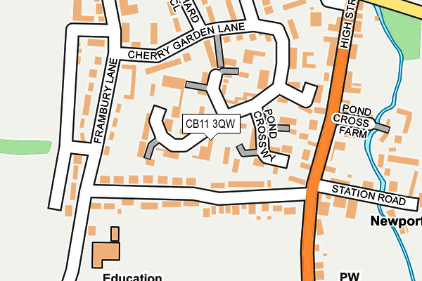 CB11 3QW map - OS OpenMap – Local (Ordnance Survey)