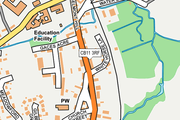 CB11 3RF map - OS OpenMap – Local (Ordnance Survey)
