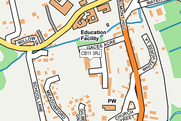 CB11 3RJ map - OS OpenMap – Local (Ordnance Survey)