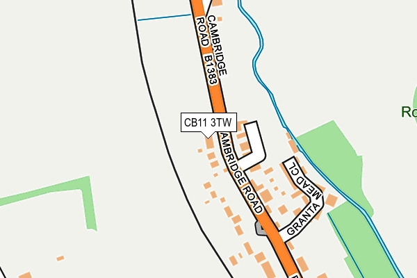 CB11 3TW map - OS OpenMap – Local (Ordnance Survey)