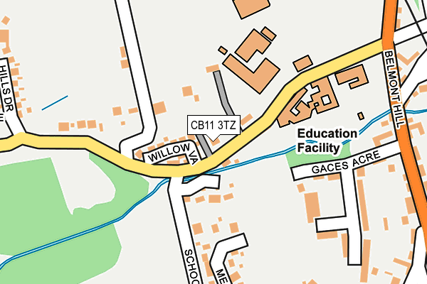 CB11 3TZ map - OS OpenMap – Local (Ordnance Survey)