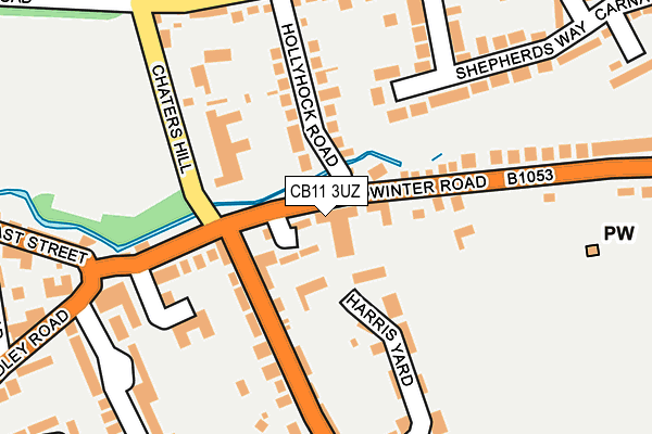 CB11 3UZ map - OS OpenMap – Local (Ordnance Survey)