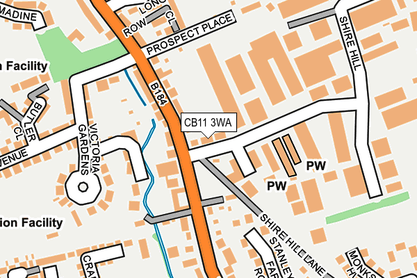 CB11 3WA map - OS OpenMap – Local (Ordnance Survey)