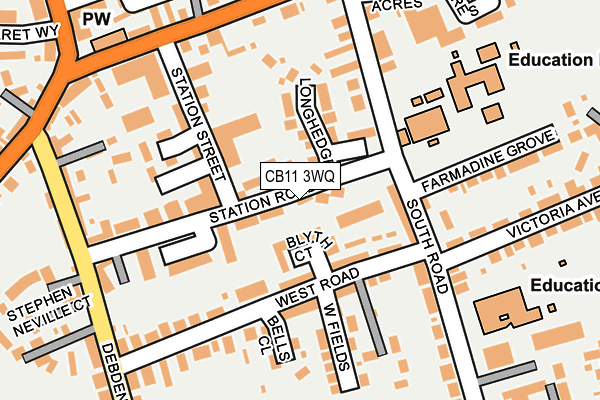 CB11 3WQ map - OS OpenMap – Local (Ordnance Survey)