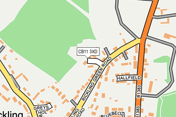 CB11 3XD map - OS OpenMap – Local (Ordnance Survey)