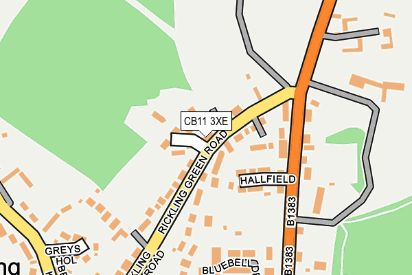CB11 3XE map - OS OpenMap – Local (Ordnance Survey)