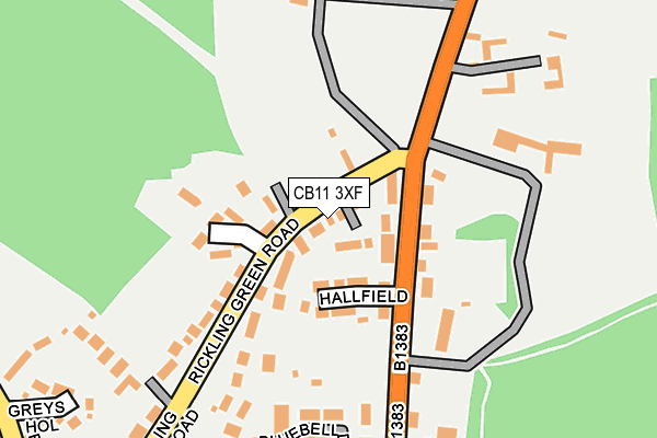 CB11 3XF map - OS OpenMap – Local (Ordnance Survey)
