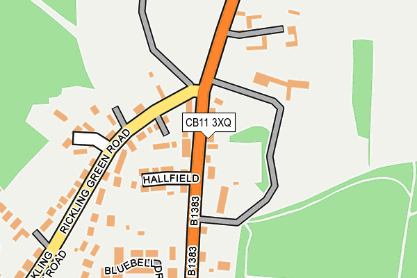 CB11 3XQ map - OS OpenMap – Local (Ordnance Survey)