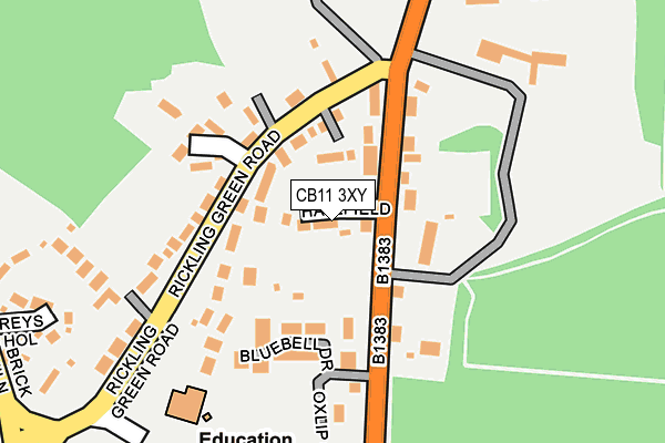 CB11 3XY map - OS OpenMap – Local (Ordnance Survey)