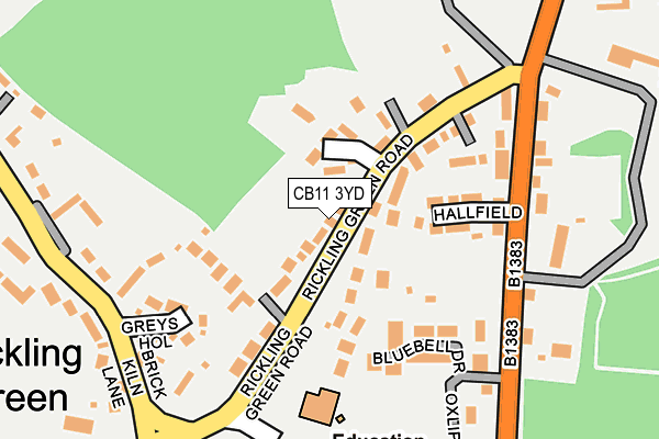 CB11 3YD map - OS OpenMap – Local (Ordnance Survey)
