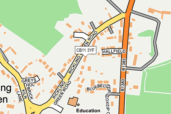 CB11 3YF map - OS OpenMap – Local (Ordnance Survey)