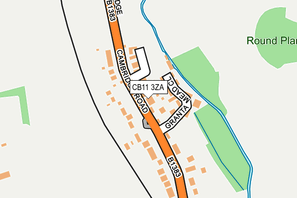 CB11 3ZA map - OS OpenMap – Local (Ordnance Survey)