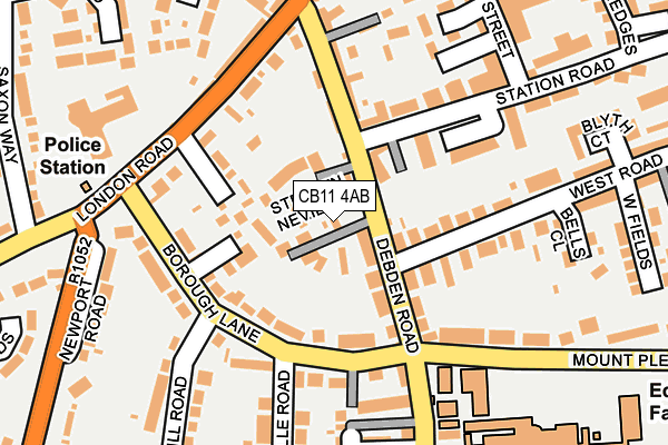CB11 4AB map - OS OpenMap – Local (Ordnance Survey)