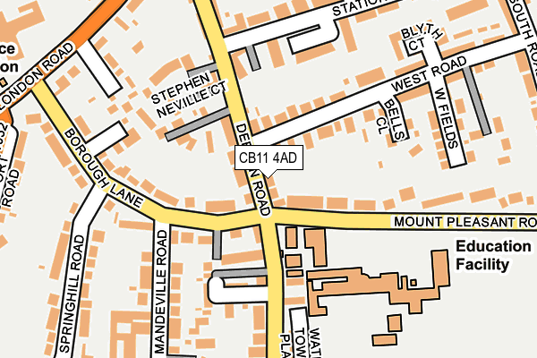 CB11 4AD map - OS OpenMap – Local (Ordnance Survey)