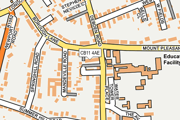 CB11 4AE map - OS OpenMap – Local (Ordnance Survey)