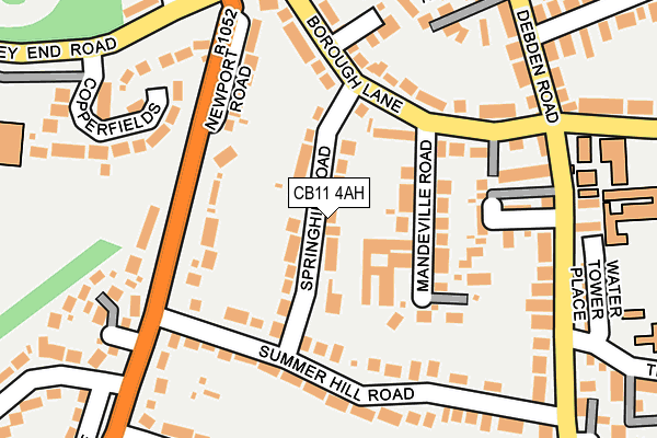 CB11 4AH map - OS OpenMap – Local (Ordnance Survey)