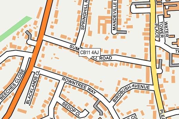 CB11 4AJ map - OS OpenMap – Local (Ordnance Survey)