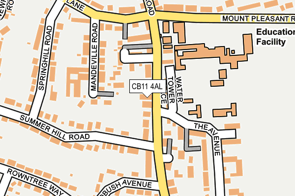 CB11 4AL map - OS OpenMap – Local (Ordnance Survey)