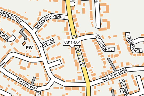 CB11 4AP map - OS OpenMap – Local (Ordnance Survey)