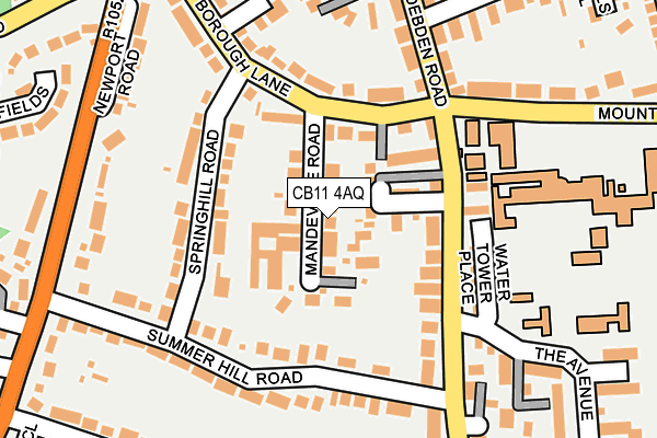 CB11 4AQ map - OS OpenMap – Local (Ordnance Survey)
