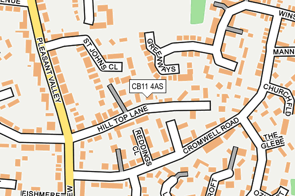 CB11 4AS map - OS OpenMap – Local (Ordnance Survey)