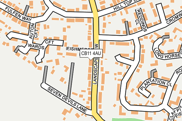 CB11 4AU map - OS OpenMap – Local (Ordnance Survey)