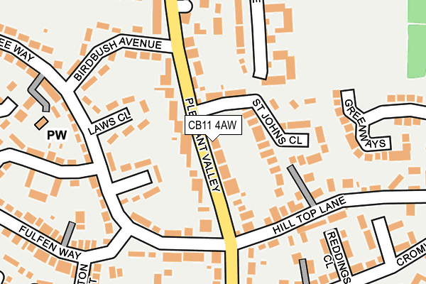 CB11 4AW map - OS OpenMap – Local (Ordnance Survey)