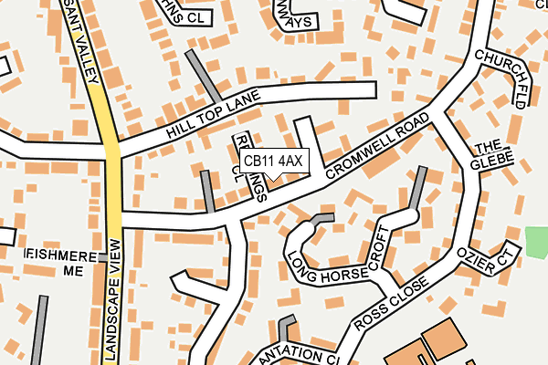 CB11 4AX map - OS OpenMap – Local (Ordnance Survey)