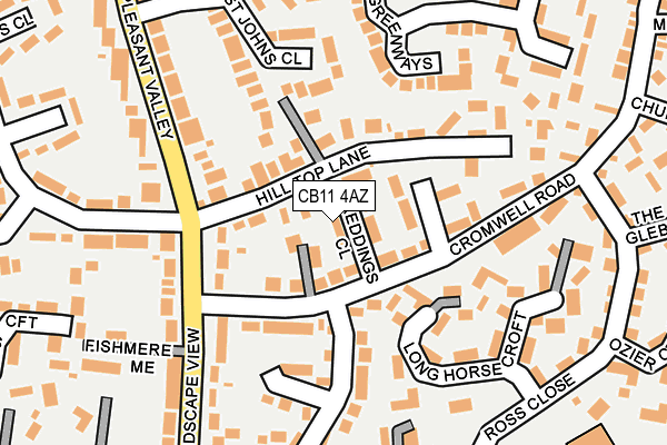 CB11 4AZ map - OS OpenMap – Local (Ordnance Survey)