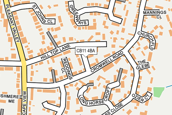 CB11 4BA map - OS OpenMap – Local (Ordnance Survey)