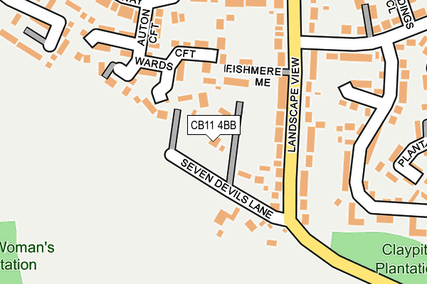 CB11 4BB map - OS OpenMap – Local (Ordnance Survey)