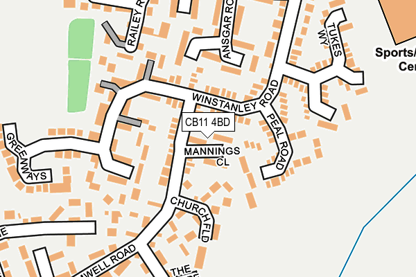 CB11 4BD map - OS OpenMap – Local (Ordnance Survey)