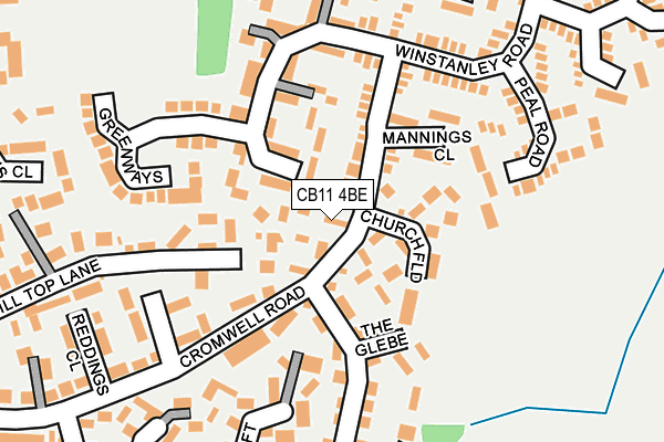 CB11 4BE map - OS OpenMap – Local (Ordnance Survey)