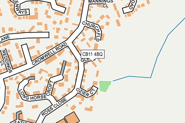 CB11 4BQ map - OS OpenMap – Local (Ordnance Survey)