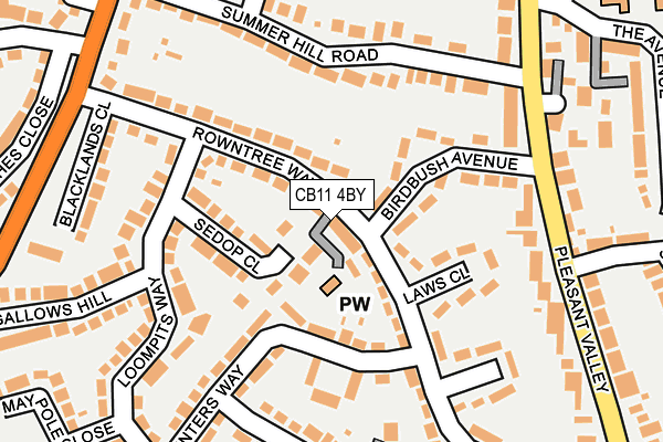 CB11 4BY map - OS OpenMap – Local (Ordnance Survey)