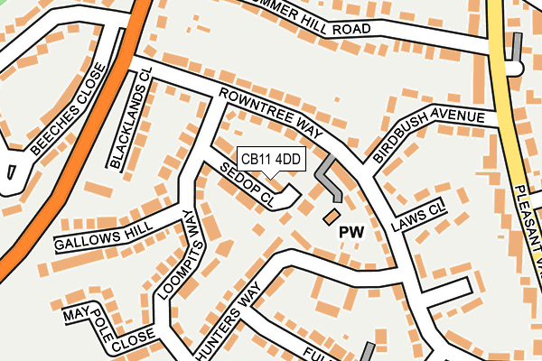 CB11 4DD map - OS OpenMap – Local (Ordnance Survey)