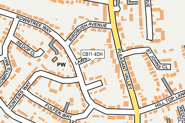 CB11 4DH map - OS OpenMap – Local (Ordnance Survey)