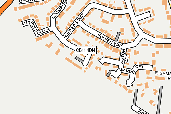 CB11 4DN map - OS OpenMap – Local (Ordnance Survey)